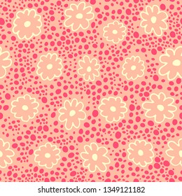 beautiful floral seamless pattern with hand drawn flowers