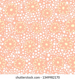 beautiful floral seamless pattern with hand drawn flowers