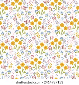 Beautiful floral seamless pattern for interior decor, wallpaper, cover, fabric