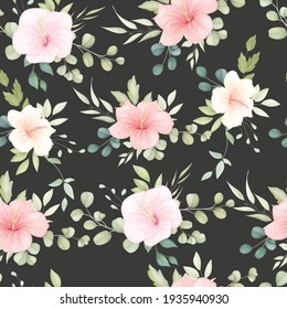 Beautiful floral seamless pattern with romantic flowers