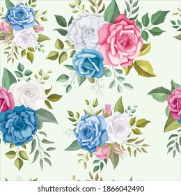 Beautiful floral seamless pattern with roses