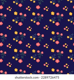 Beautiful floral seamless pattern vector. Ditsy print floral repeat pattern seamless background