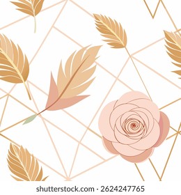 Beautiful floral seamless pattern vector. Seamless pattern wallpaper with flower.