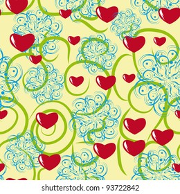 beautiful floral seamless pattern, vector background