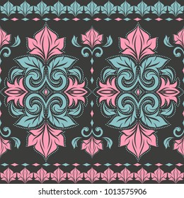 Beautiful floral seamless pattern. Vintage. Traditional, Ethnic, Turkish, Indian motifs. Great for fabric and textile, wallpaper, packaging or any desired idea. 