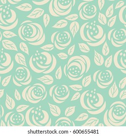Beautiful floral seamless pattern. Vintage roses. Vector illustration
