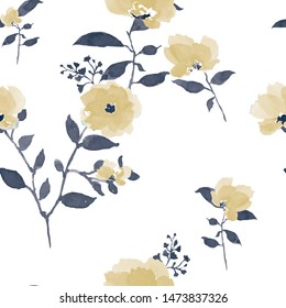 beautiful floral seamless pattern. Watercolor floral background