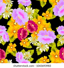beautiful floral seamless pattern. For your greeting card design, invitation, greeting card, birthday, Valentine's day, wedding. Vector illustration