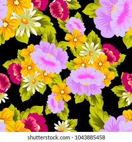 beautiful floral seamless pattern. For your greeting card design, invitation, greeting card, birthday, Valentine's day, wedding. Vector illustration