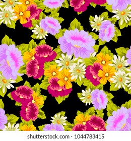 beautiful floral seamless pattern. For your greeting card design, invitation, greeting card, birthday, Valentine's day, wedding. Vector illustration