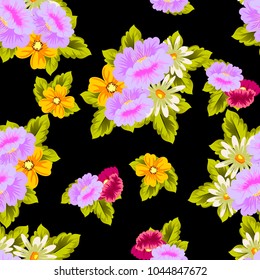 beautiful floral seamless pattern. For your greeting card design, invitation, greeting card, birthday, Valentine's day, wedding. Vector illustration