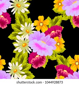beautiful floral seamless pattern. For your greeting card design, invitation, greeting card, birthday, Valentine's day, wedding. Vector illustration