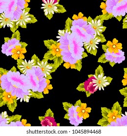 beautiful floral seamless pattern. For your greeting card design, invitation, greeting card, birthday, Valentine's day, wedding. Vector illustration