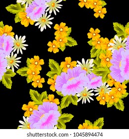 beautiful floral seamless pattern. For your greeting card design, invitation, greeting card, birthday, Valentine's day, wedding. Vector illustration