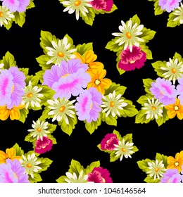 beautiful floral seamless pattern. For your greeting card design, invitation, greeting card, birthday, Valentine's day, wedding. Vector illustration