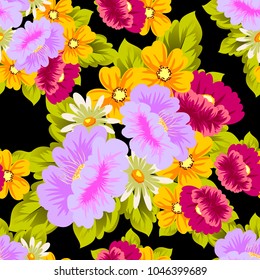 beautiful floral seamless pattern. For your greeting card design, invitation, greeting card, birthday, Valentine's day, wedding. Vector illustration