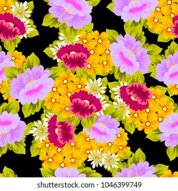 beautiful floral seamless pattern. For your greeting card design, invitation, greeting card, birthday, Valentine's day, wedding. Vector illustration