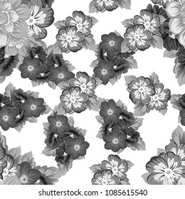 Beautiful floral seamless pattern. For your fabric design, clothing, printed matter. Congratulations and invitations to the wedding, birthday, Valentine's day and much more. Vector illustration.