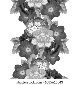 Beautiful floral seamless pattern. For your fabric design, clothing, printed matter. Congratulations and invitations to the wedding, birthday, Valentine's day and much more. Vector illustration.