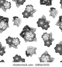 Beautiful floral seamless pattern. For your fabric design, clothing, printed matter. Congratulations and invitations to the wedding, birthday, Valentine's day and much more. Vector illustration.