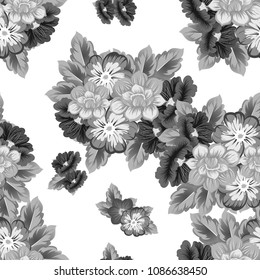 Beautiful floral seamless pattern. For your fabric design, clothing, printed matter. Congratulations and invitations to the wedding, birthday, Valentine's day and much more. Vector illustration.