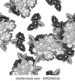 Beautiful floral seamless pattern. For your fabric design, clothing, printed matter. Congratulations and invitations to the wedding, birthday, Valentine's day and much more. Vector illustration.