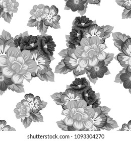 Beautiful floral seamless pattern. For your fabric design, clothing, printed matter. Congratulations and invitations to the wedding, birthday, Valentine's day and much more. Vector illustration.