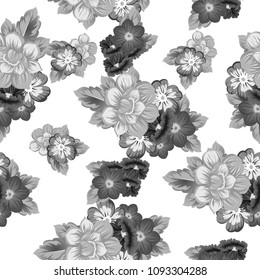 Beautiful floral seamless pattern. For your fabric design, clothing, printed matter. Congratulations and invitations to the wedding, birthday, Valentine's day and much more. Vector illustration.
