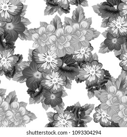 Beautiful floral seamless pattern. For your fabric design, clothing, printed matter. Congratulations and invitations to the wedding, birthday, Valentine's day and much more. Vector illustration.
