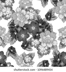 Beautiful floral seamless pattern. For your fabric design, clothing, printed matter. Congratulations and invitations to the wedding, birthday, Valentine's day and much more. Vector illustration.