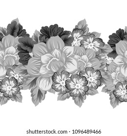Beautiful floral seamless pattern. For your fabric design, clothing, printed matter. Congratulations and invitations to the wedding, birthday, Valentine's day and much more. Vector illustration.
