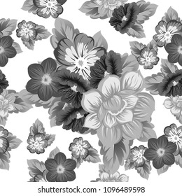 Beautiful floral seamless pattern. For your fabric design, clothing, printed matter. Congratulations and invitations to the wedding, birthday, Valentine's day and much more. Vector illustration.