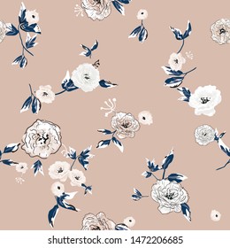 beautiful floral seamless pattern.flowers Pattern for summer fashion prints. 