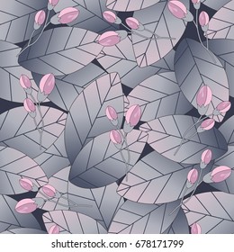 Beautiful floral seamless patterns. Vector illustration.