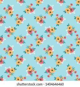 Beautiful floral seamless vector pattern with anemones. Background with decorative floral ornaments for textiles, wrappers, fabrics, clothing, covers, paper, print, scrapbooking, decoupage and other