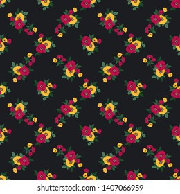 Beautiful floral seamless vector pattern with anemones. Background with decorative floral ornaments for textiles, wrappers, fabrics, clothing, covers, paper, print, scrapbooking, decoupage and other