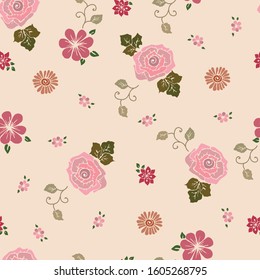 Beautiful floral seamless vector pattern