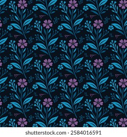 beautiful floral seamless wallpaper pattern with botanical artwork for textile and print design