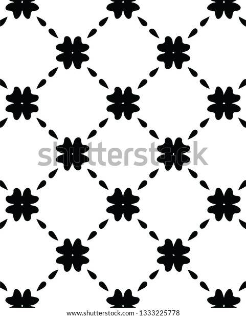 Beautiful floral silhouette tile vector\
pattern decorative shape design for creative\
ideas