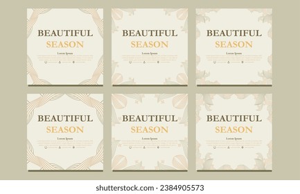 beautiful floral social media template. suitable for social media post, web banner, cover and card design
