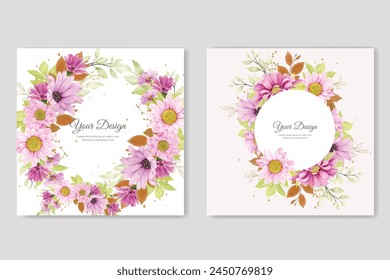 Beautiful floral spring and summer background and frame card design