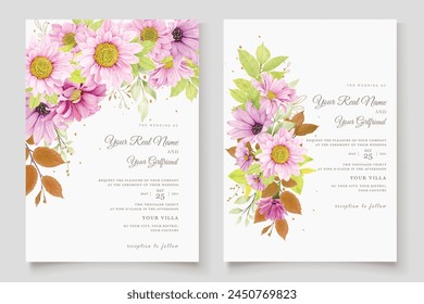 Hermoso fondo floral de primavera y verano y diseño de tarjeta de marco