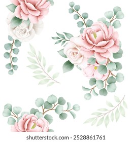 beautiful floral summer seamless pattern illustration