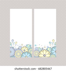 Beautiful floral template. Elegant floral collection. Design for invitation, wedding or greeting cards.