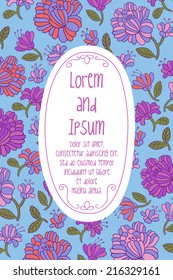 Beautiful floral vector card