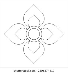 Schöne Blumenvektorlinien im flachen Stil. für Hochzeitseinladung, Hintergrund und Grußkarte.