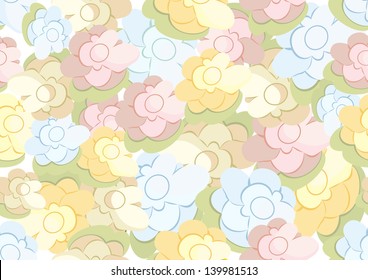 Beautiful floral vintage seamless wallpaper