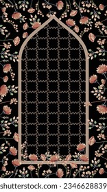 beautiful floral watercolor prayer rug sj080