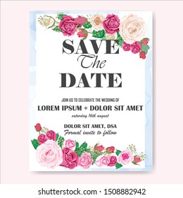 beautiful floral wedding invitation card