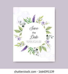 beautiful floral wedding invitation card